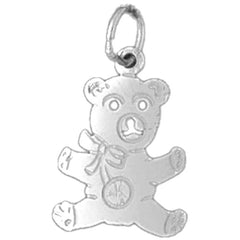 Sterling Silver Teddy Bear Pendant