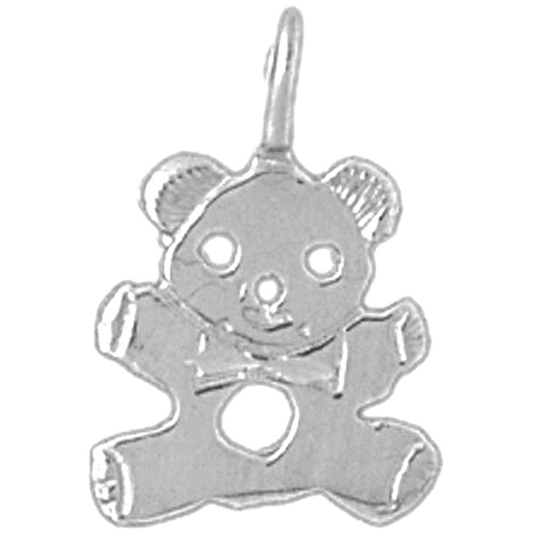 Sterling Silver Teddy Bear Pendant
