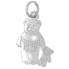 Sterling Silver Teddy Bear Pendant