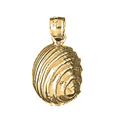 Yellow Gold-plated Silver Shell Pendant