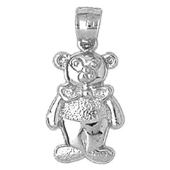 Sterling Silver Teddy Bear Pendant