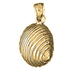 Yellow Gold-plated Silver Shell Pendant