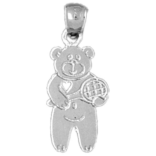 Sterling Silver Teddy Bear Pendant
