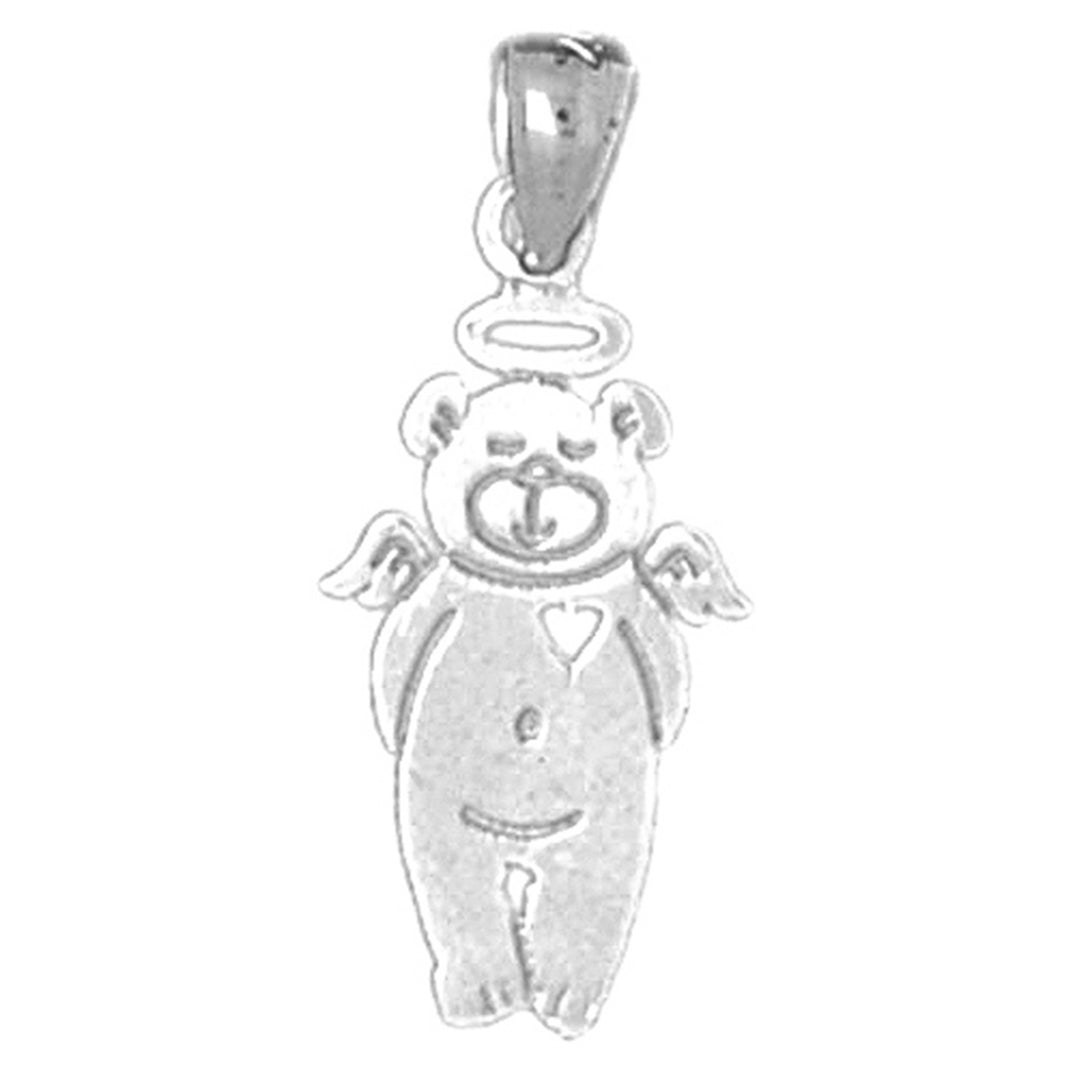 Sterling Silver Teddy Bear Pendant