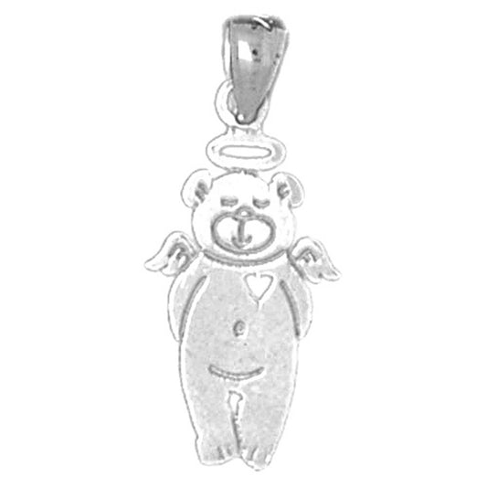 Sterling Silver Teddy Bear Pendant