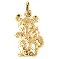 Yellow Gold-plated Silver Koala Bear Pendant