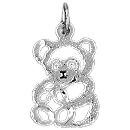 Sterling Silver Teddy Bear Pendant