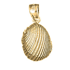 Yellow Gold-plated Silver Shell Pendant