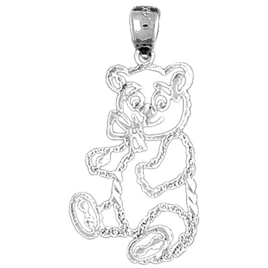 Sterling Silver Teddy Bear Pendant