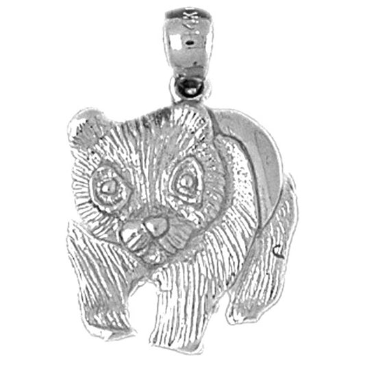 Sterling Silver Panda Bear Pendant