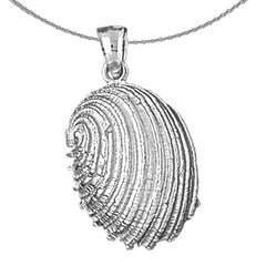 Sterling Silver Shell Pendant (Rhodium or Yellow Gold-plated)