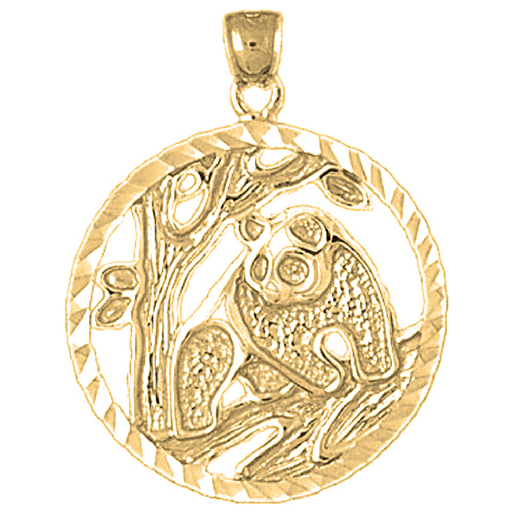 Yellow Gold-plated Silver Bear Pendant