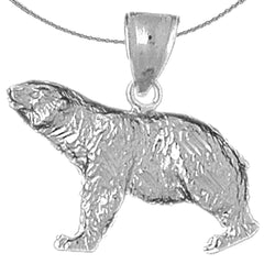 Anhänger „Brauner Bär“ aus Sterlingsilber (rhodiniert oder gelbvergoldet)