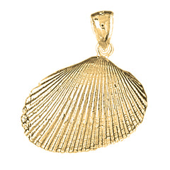 Yellow Gold-plated Silver Shell Pendant