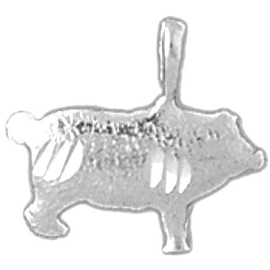 Sterling Silver Pig Pendant