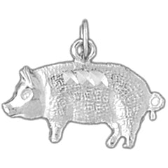 Sterling Silver Pig Pendant