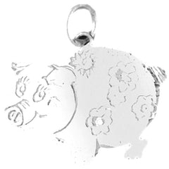 Sterling Silver Pig Pendant