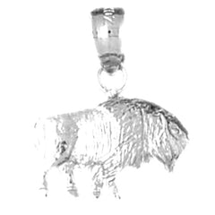 Sterling Silver Bison Pendant