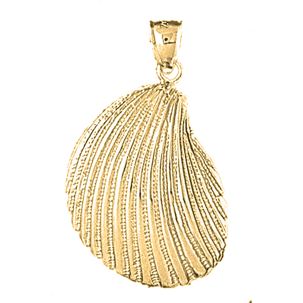 Yellow Gold-plated Silver Shell Pendant