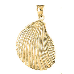 Yellow Gold-plated Silver Shell Pendant