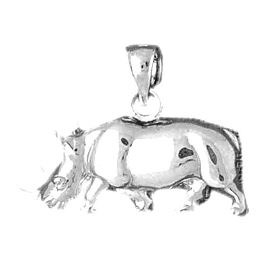 Sterling Silver Rhinosaurus Pendant