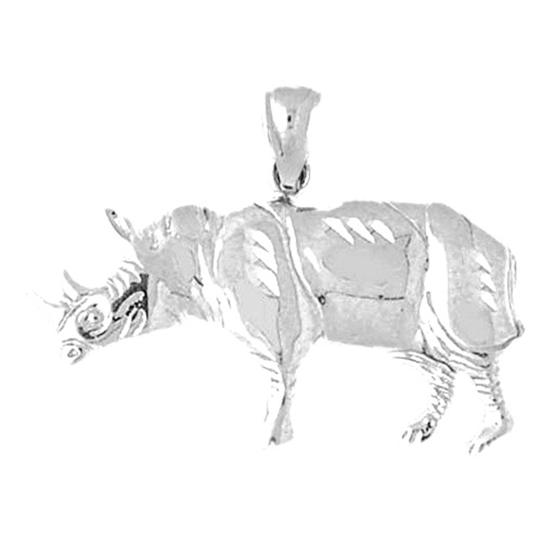 Sterling Silver Rhinosaurus Pendant