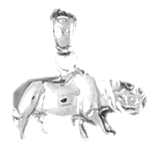 Sterling Silver Rhinosaurus Pendant