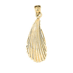 Yellow Gold-plated Silver Shell Pendant