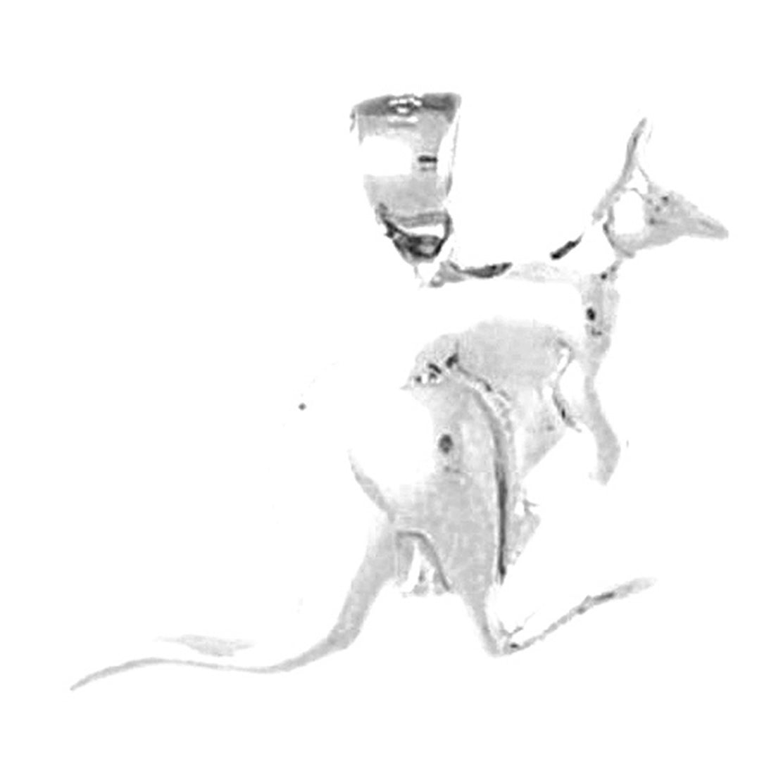Sterling Silver Kangaroo Pendant