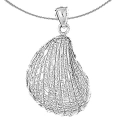 Sterling Silver Shell Pendant (Rhodium or Yellow Gold-plated)