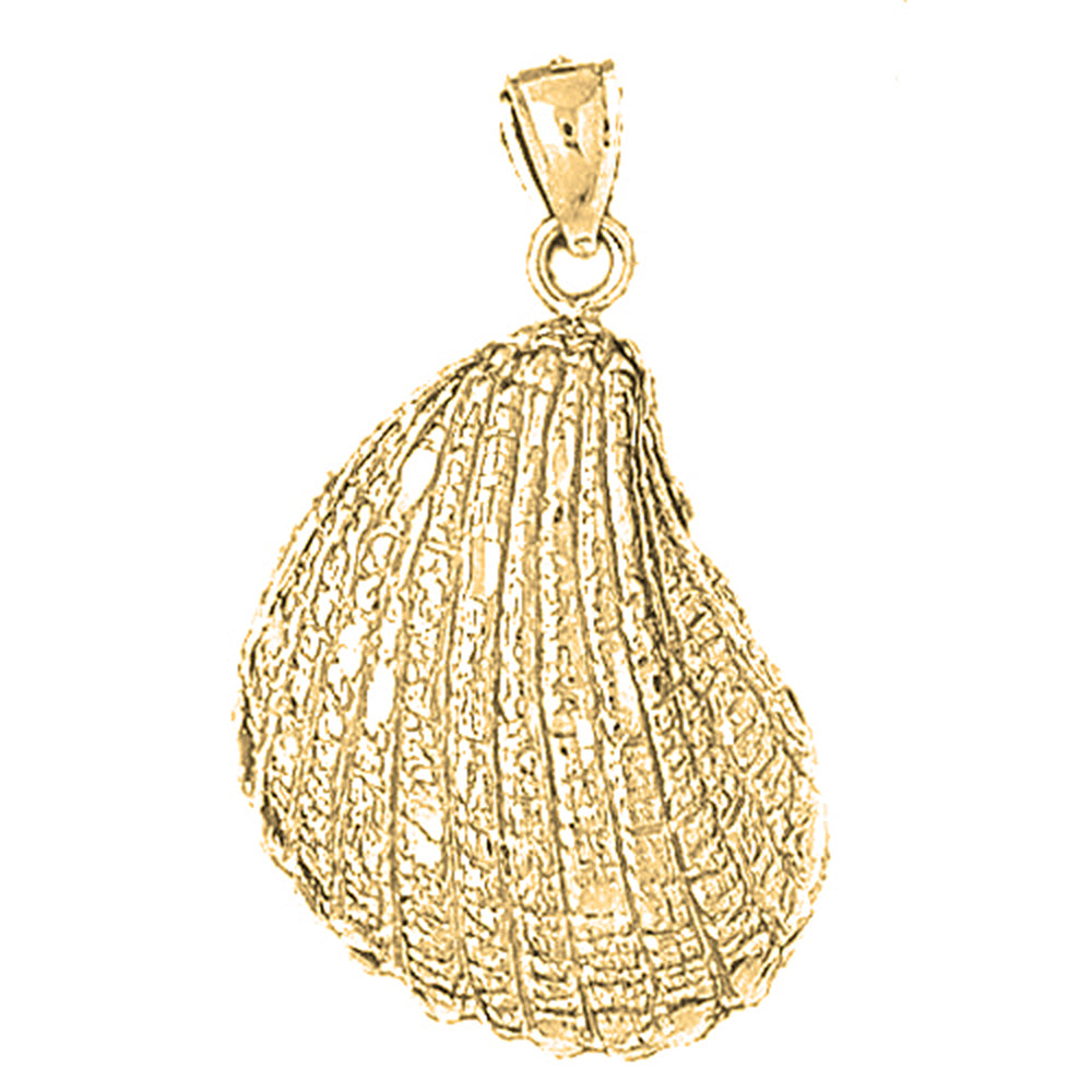 Yellow Gold-plated Silver Shell Pendant