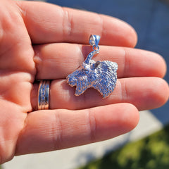 Sterling Silver Goat Pendant (Rhodium or Yellow Gold-plated)