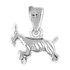 Sterling Silver 3D Goat Pendant