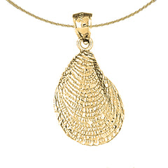 Muschelanhänger aus Sterlingsilber (rhodiniert oder gelbvergoldet)
