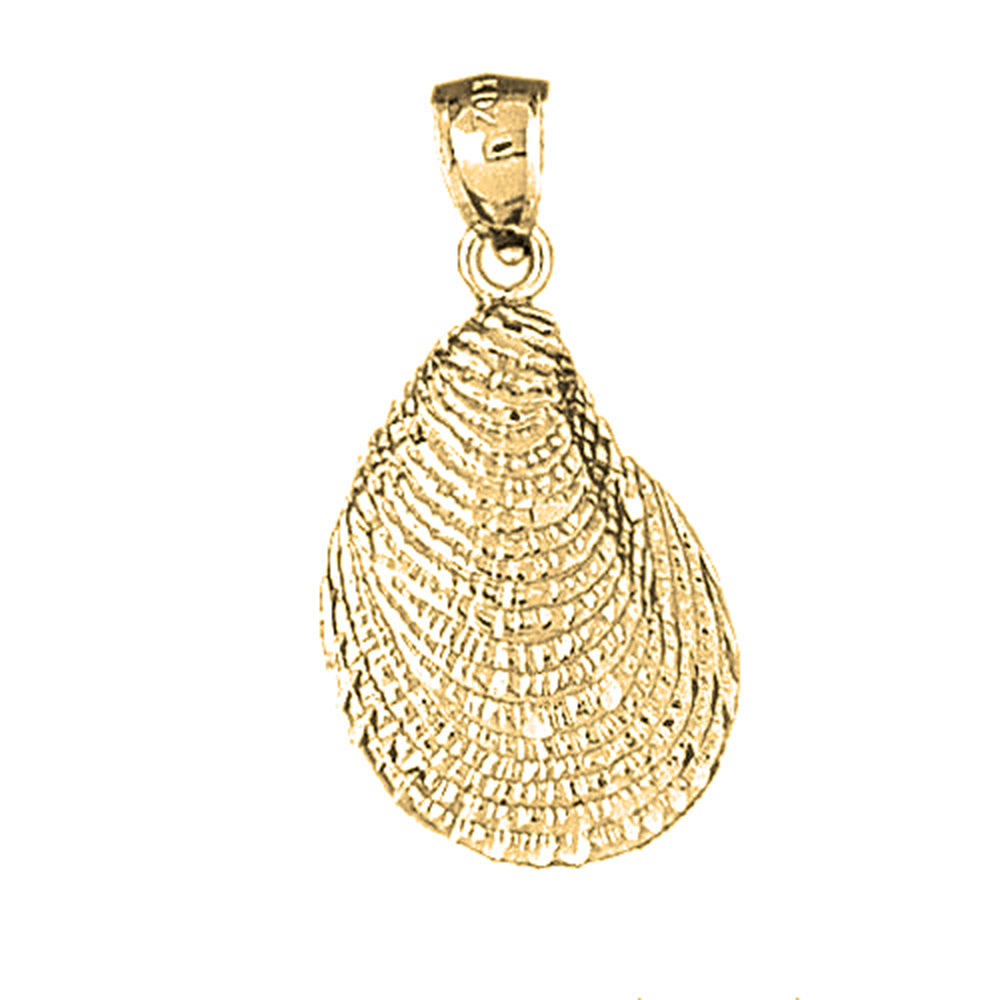 Yellow Gold-plated Silver Shell Pendant