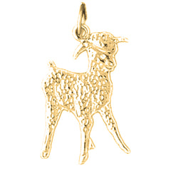 Yellow Gold-plated Silver Sheep Pendant