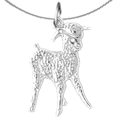Sterling Silver Sheep Pendant (Rhodium or Yellow Gold-plated)