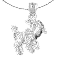 Sterling Silver Sheep Pendant (Rhodium or Yellow Gold-plated)