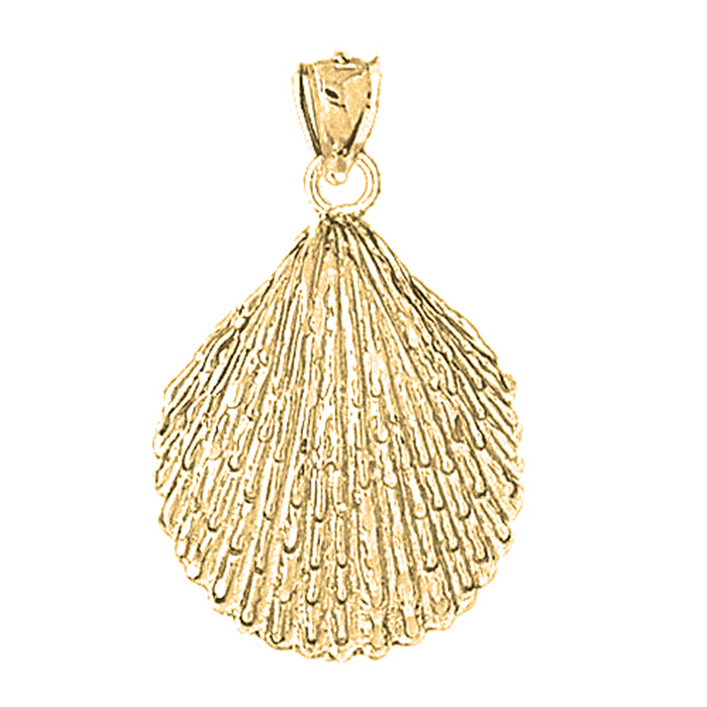 Yellow Gold-plated Silver Shell Pendant