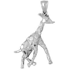 Sterling Silver Giraffe Pendant