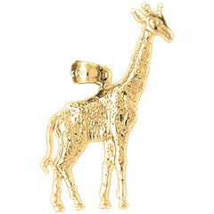 Yellow Gold-plated Silver Giraffe Pendant