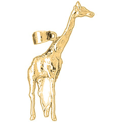 Yellow Gold-plated Silver Giraffe Pendant