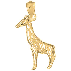 Yellow Gold-plated Silver Giraffe Pendant