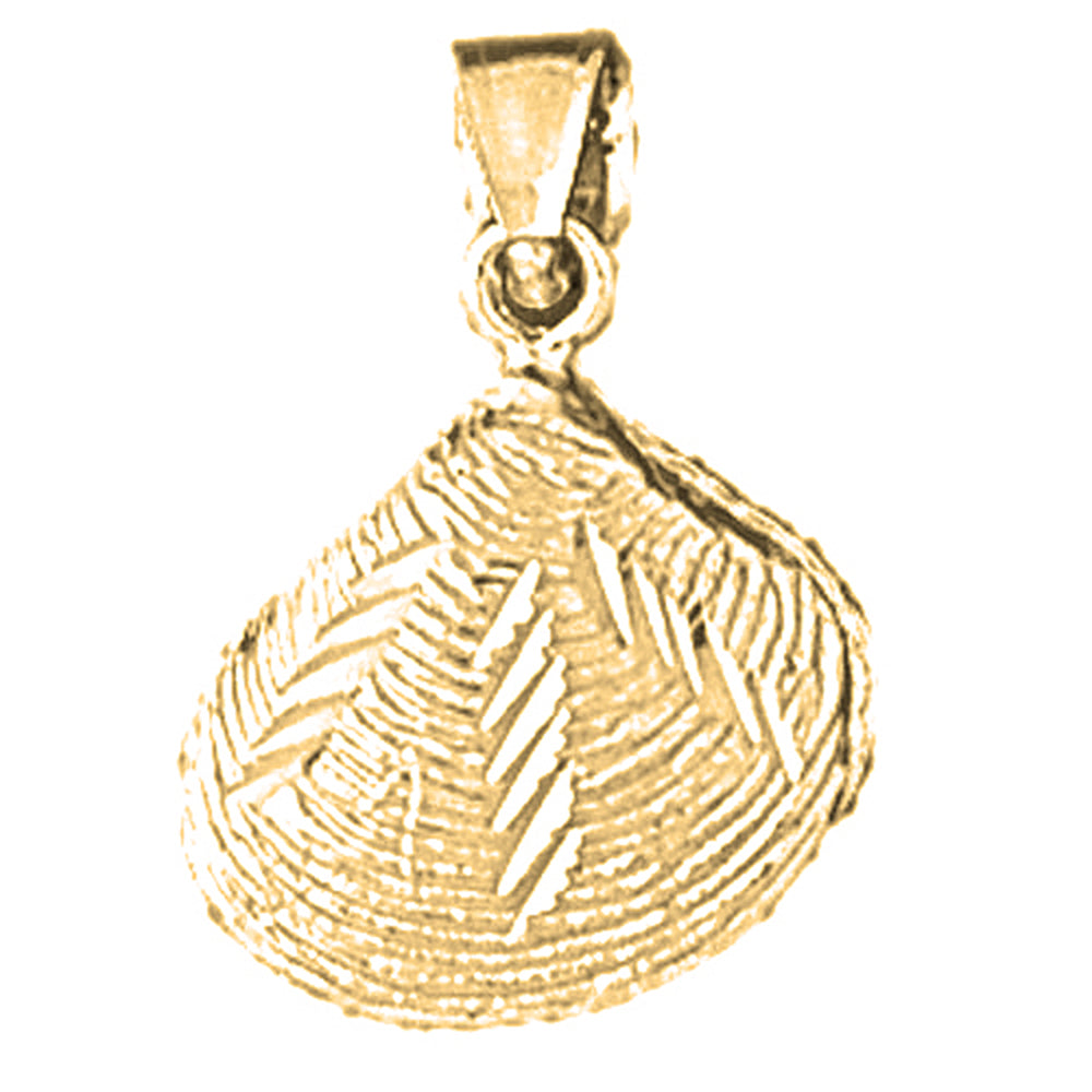 Yellow Gold-plated Silver Shell Pendant