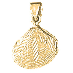 Yellow Gold-plated Silver Shell Pendant