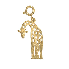 Yellow Gold-plated Silver Giraffe Pendant