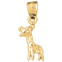 Yellow Gold-plated Silver Giraffe Pendant