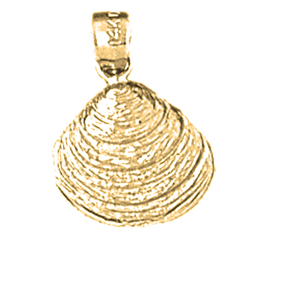 Yellow Gold-plated Silver Shell Pendant