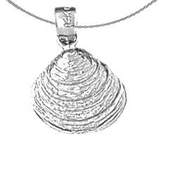 Muschelanhänger aus Sterlingsilber (rhodiniert oder gelbvergoldet)