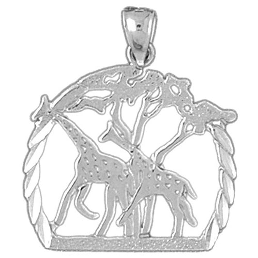 Sterling Silver Giraffe Pendant